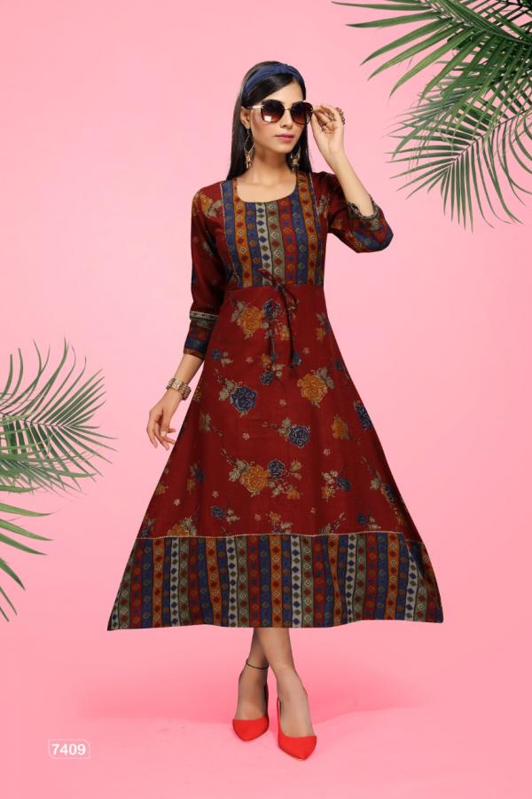 Mamta Rayon Designer Flair Kurti 